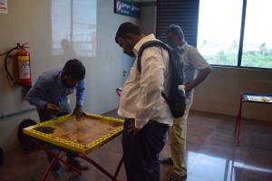 The Month-Long Traditional Games event in Arumbakkam Metro station.
