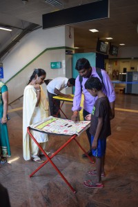 The Month-Long Traditional Games event in Arumbakkam Metro station.